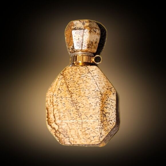 Picture Jasper Perfume Bottle Necklace - Picture 2 of 8